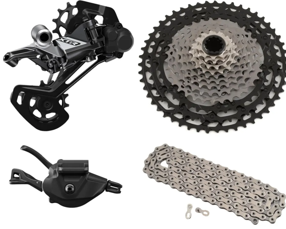 Shimano XTR M9100 Mountain Bike Mini Groupset (Grey/Black) (1 x 12 Speed) (Brakes Sold Separately)