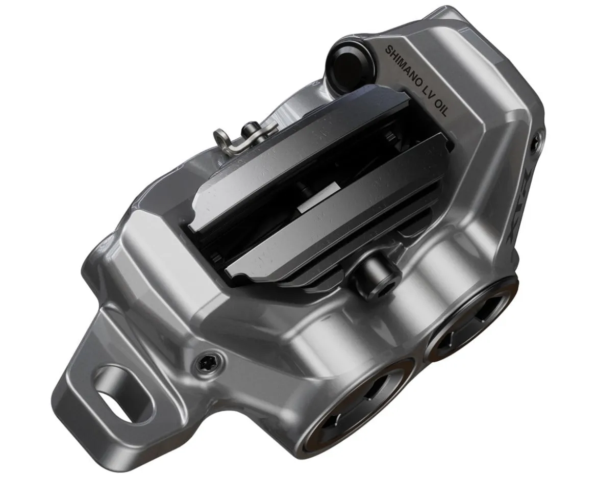 Shimano XTR M9220 4-Piston Hydraulic Disc Brakes (Silver/Black) (Pair) (Post Mount) (Calipers Included)