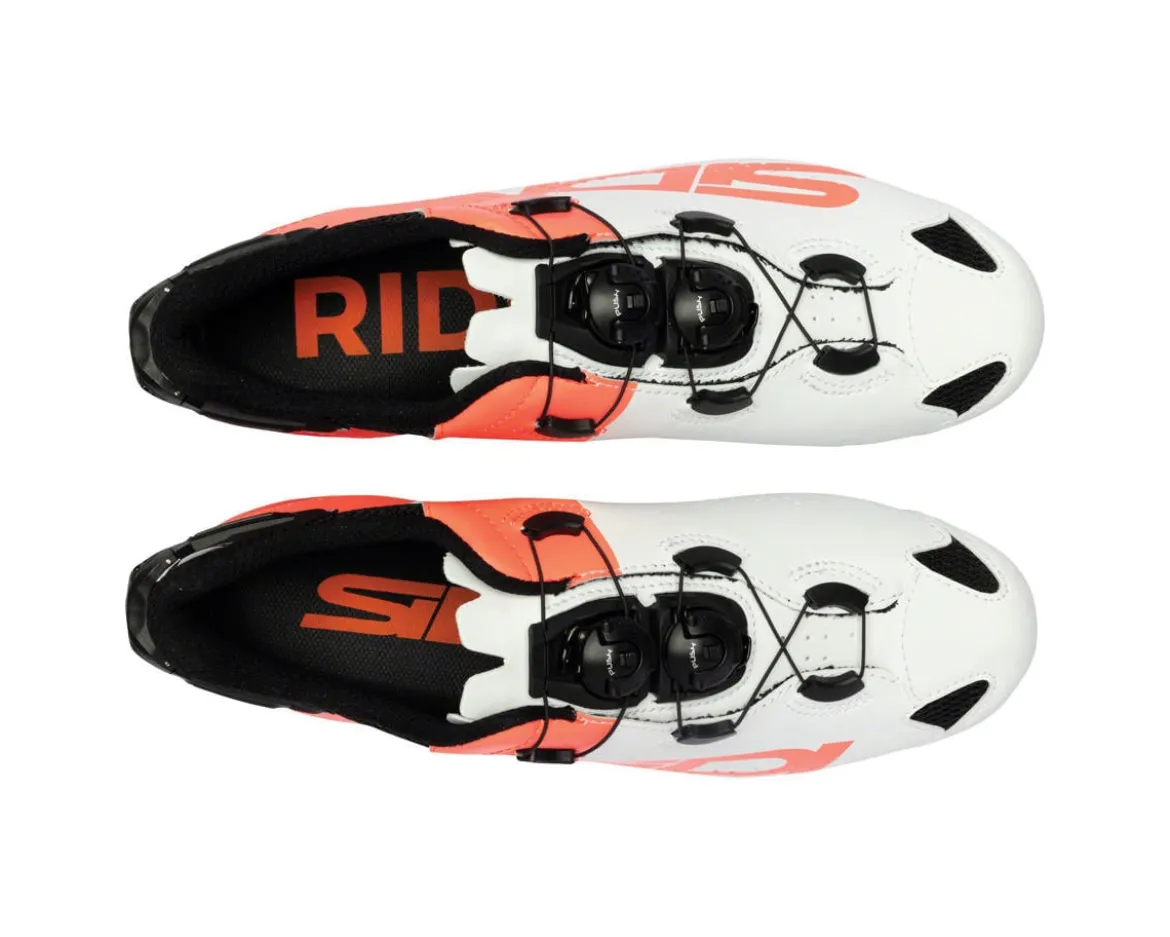 Sidi Shot 2S Pro Road Shoes (White/Coral) (41)