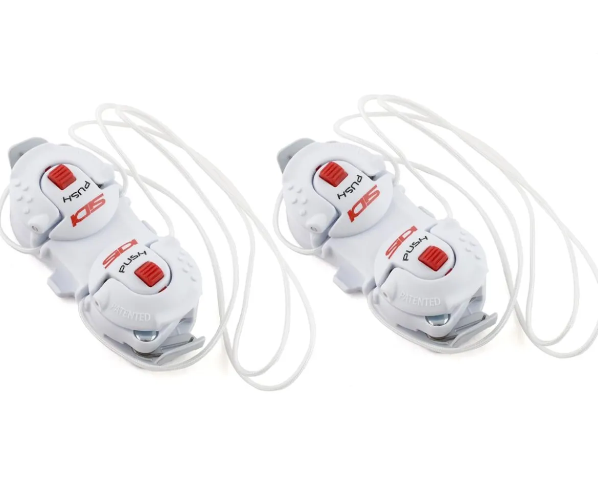 Sidi Shot/Tiger Double Tecno-3 Push Closure System (White/Red) (Pair)