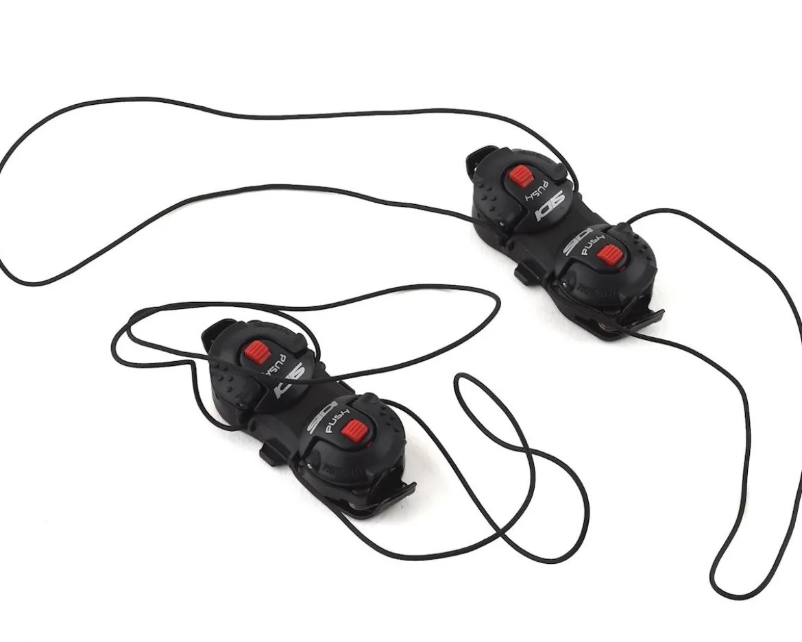 Sidi Shot/Tiger Double Tecno-3 Push Closure System (Black/Red) (Pair)