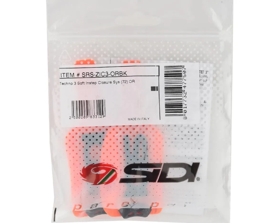 Sidi Soft Instep 3 Closure System Straps (Orange/Black) (Pair)