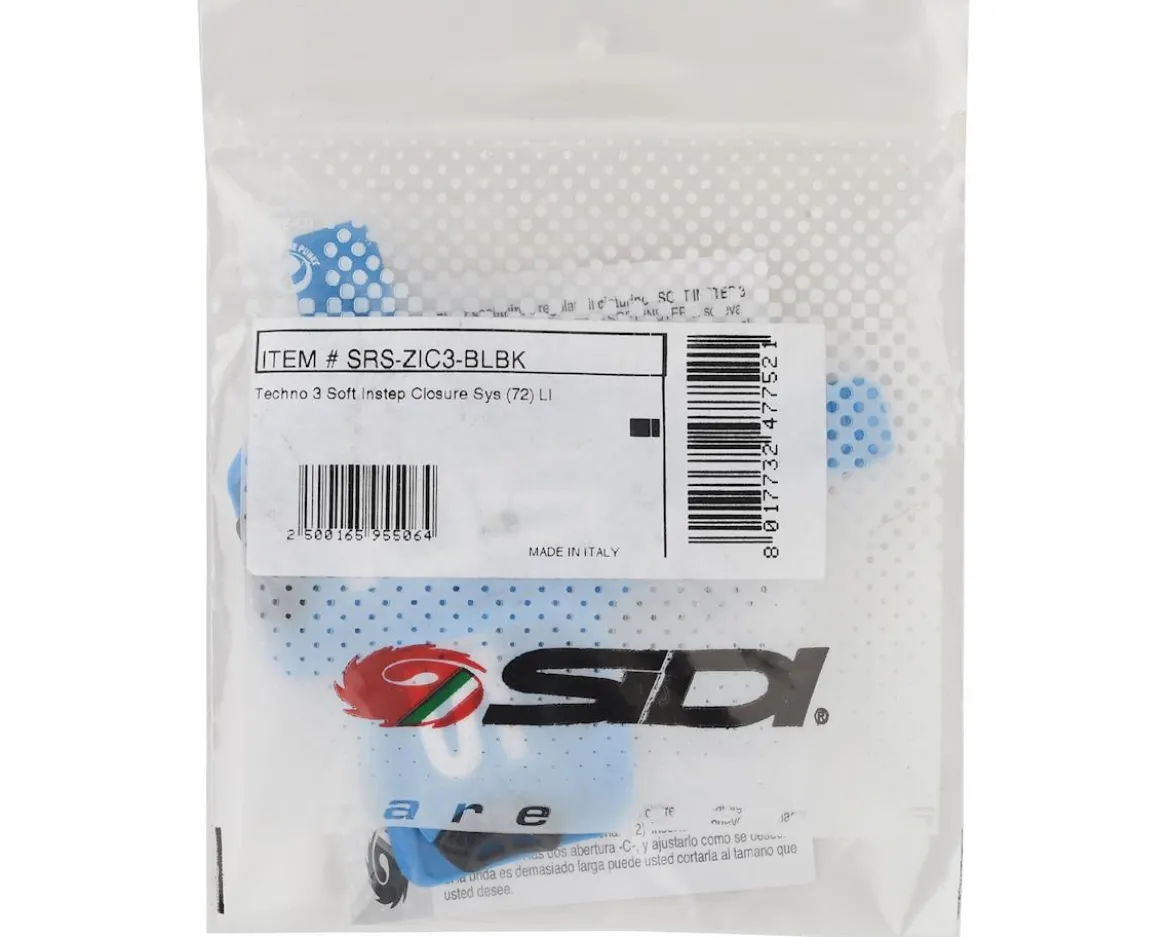 Sidi Soft Instep 3 Closure System Straps (Light Blue/Black) (Pair)