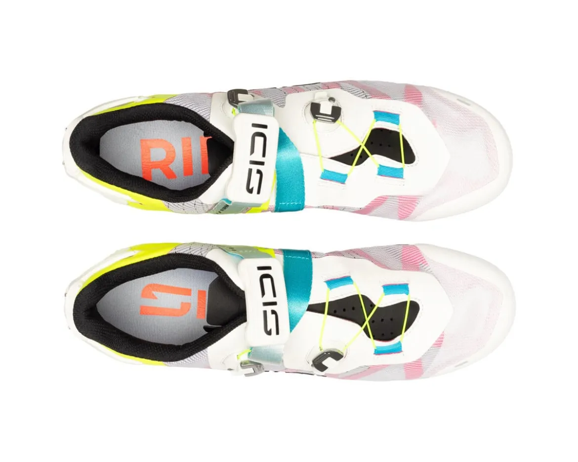 Sidi Wire 3 Road Shoes (White/Yellow Fluo) (40) (Millenium Fit)