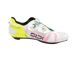 Sidi Wire 3 Road Shoes (White/Yellow Fluo) (40) (Millenium Fit)