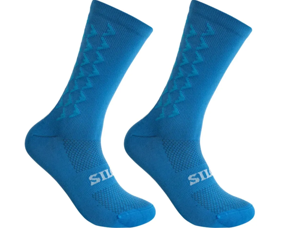 Silca Aero Tall Socks (Cyan Blue) (S)