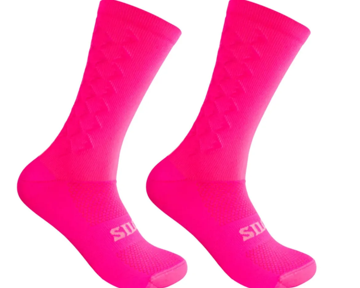 Silca Aero Tall Socks (Neon Pink) (M)