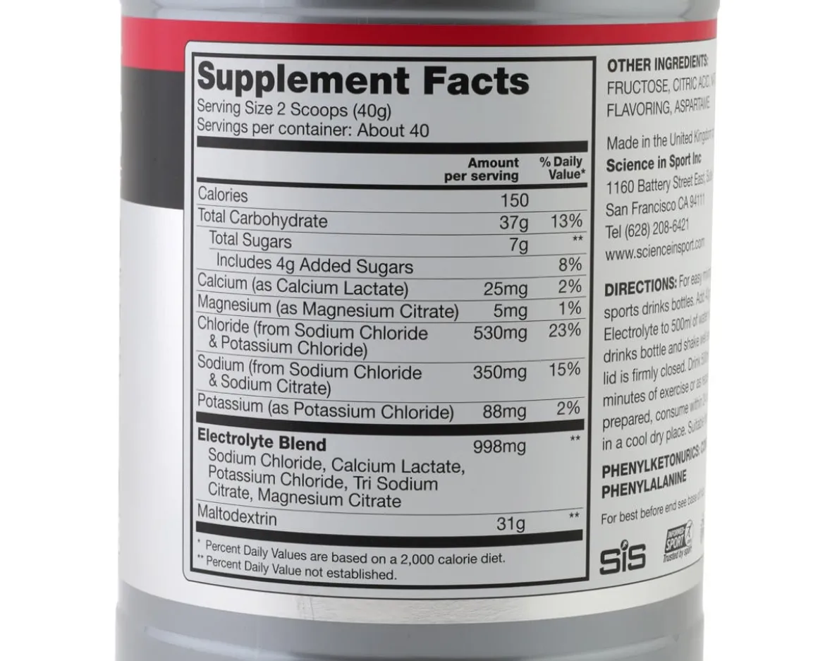 SIS Science In Sport GO Electrolyte Drink Mix Powder (Raspberry) (56.4oz)