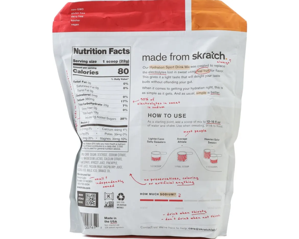 Skratch Labs Hydration Sport Drink Mix (Fruit Punch) (20 Serving Pouch)