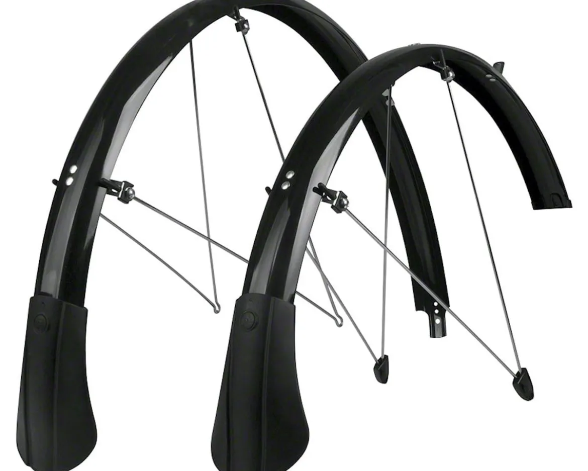 SKS Chromoplastic Longboard Fender Sets (Black) (P35 | 700c x 20-28)