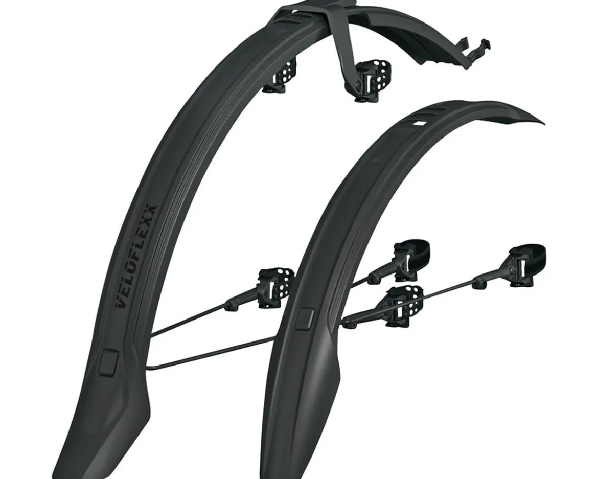 SKS VeloFlexx 55 Fender Set (Black) (Front & Rear) (26"/650b/700c) (For Disc Brake Bikes)