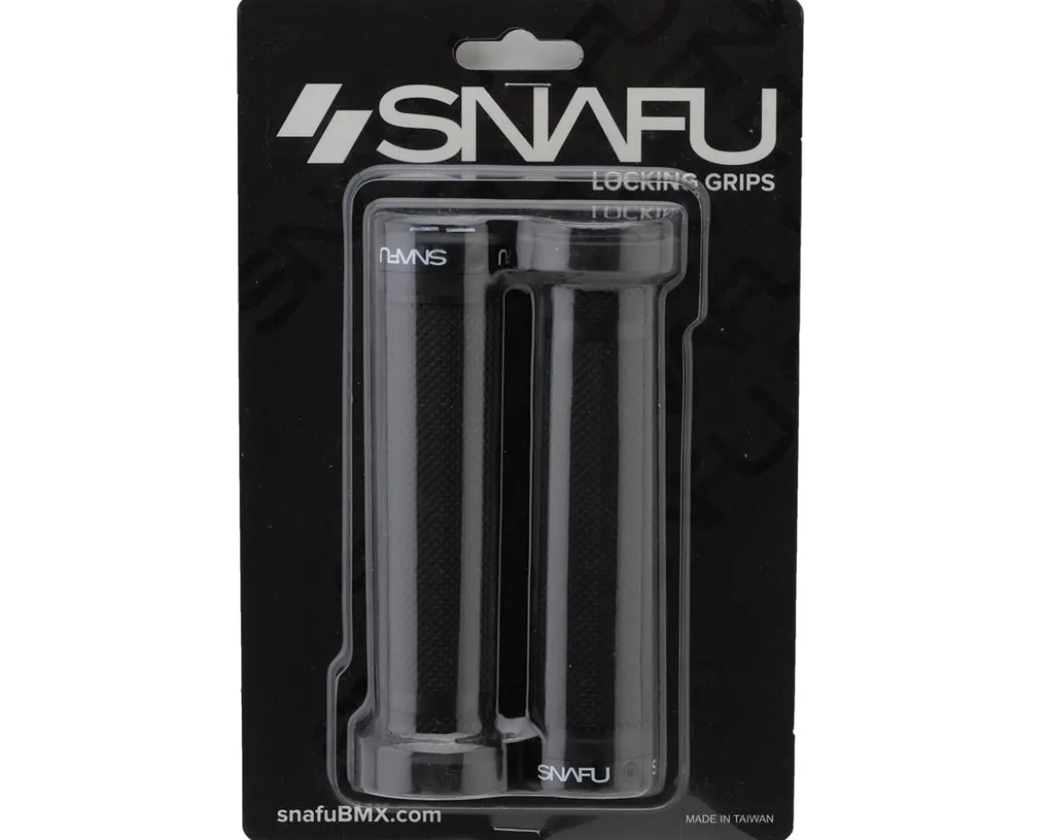 Snafu Pro Lock-On Grips (Black/Black) (140mm)