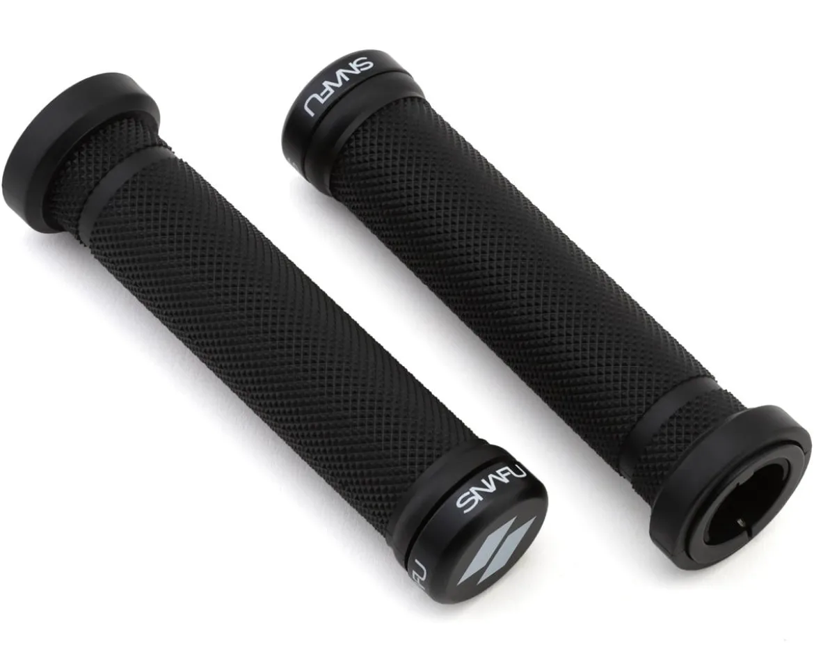 Snafu Pro Lock-On Grips (Black/Black) (140mm)