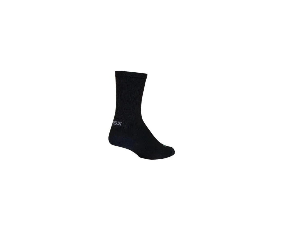 Sockguy Noir 6" Socks (Black/Red) (S/M)