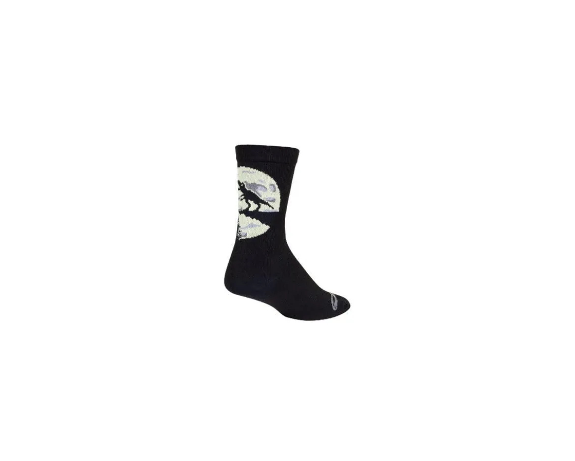 Sockguy Rawrwolf Crew 6" Socks (Black) (S/M)