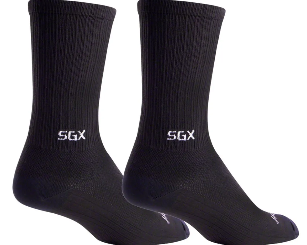 Sockguy 6" SGX Socks (Black) (L/XL)