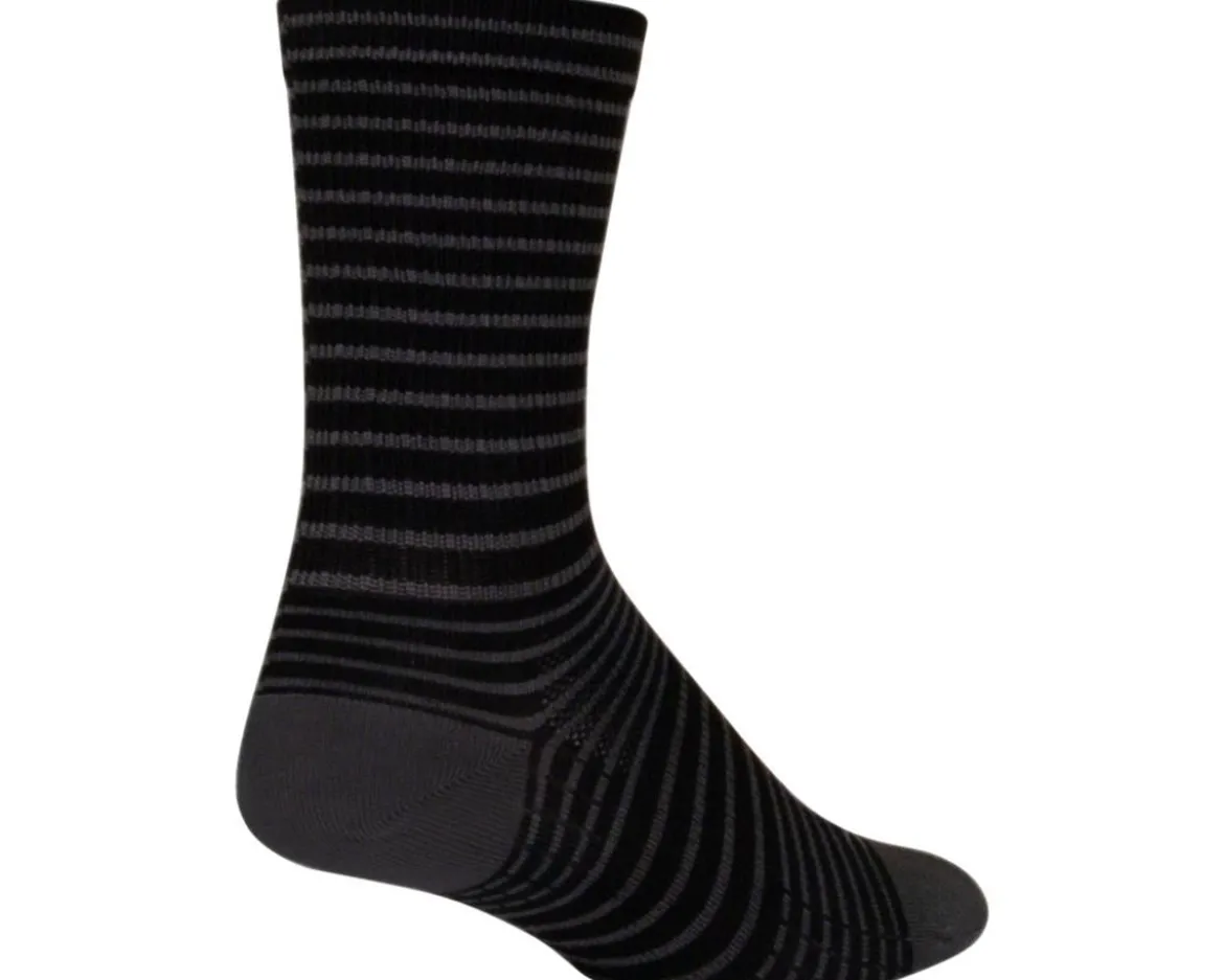Sockguy 6" SGX Socks (Black Stripes) (S/M)