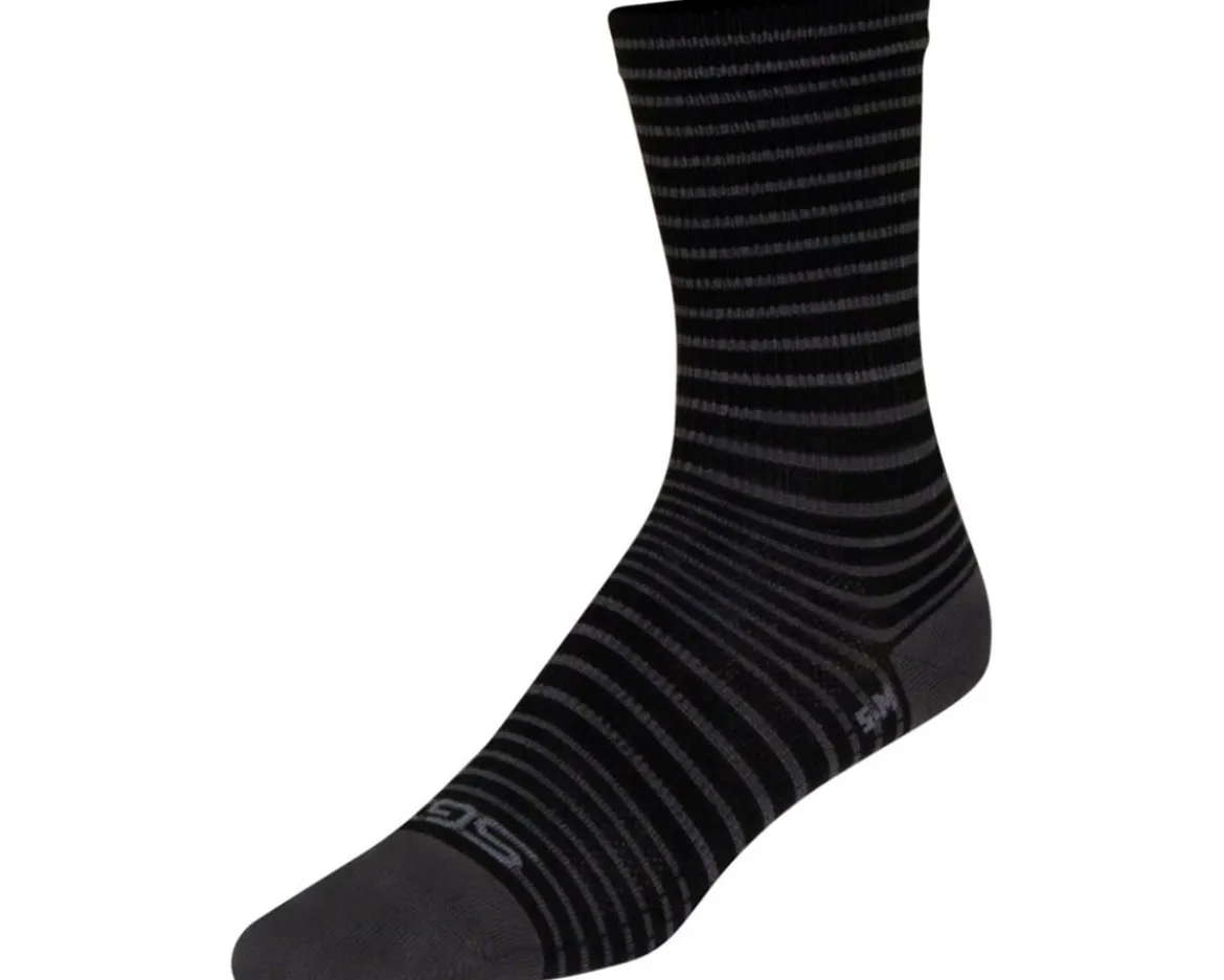 Sockguy 6" SGX Socks (Black Stripes) (S/M)