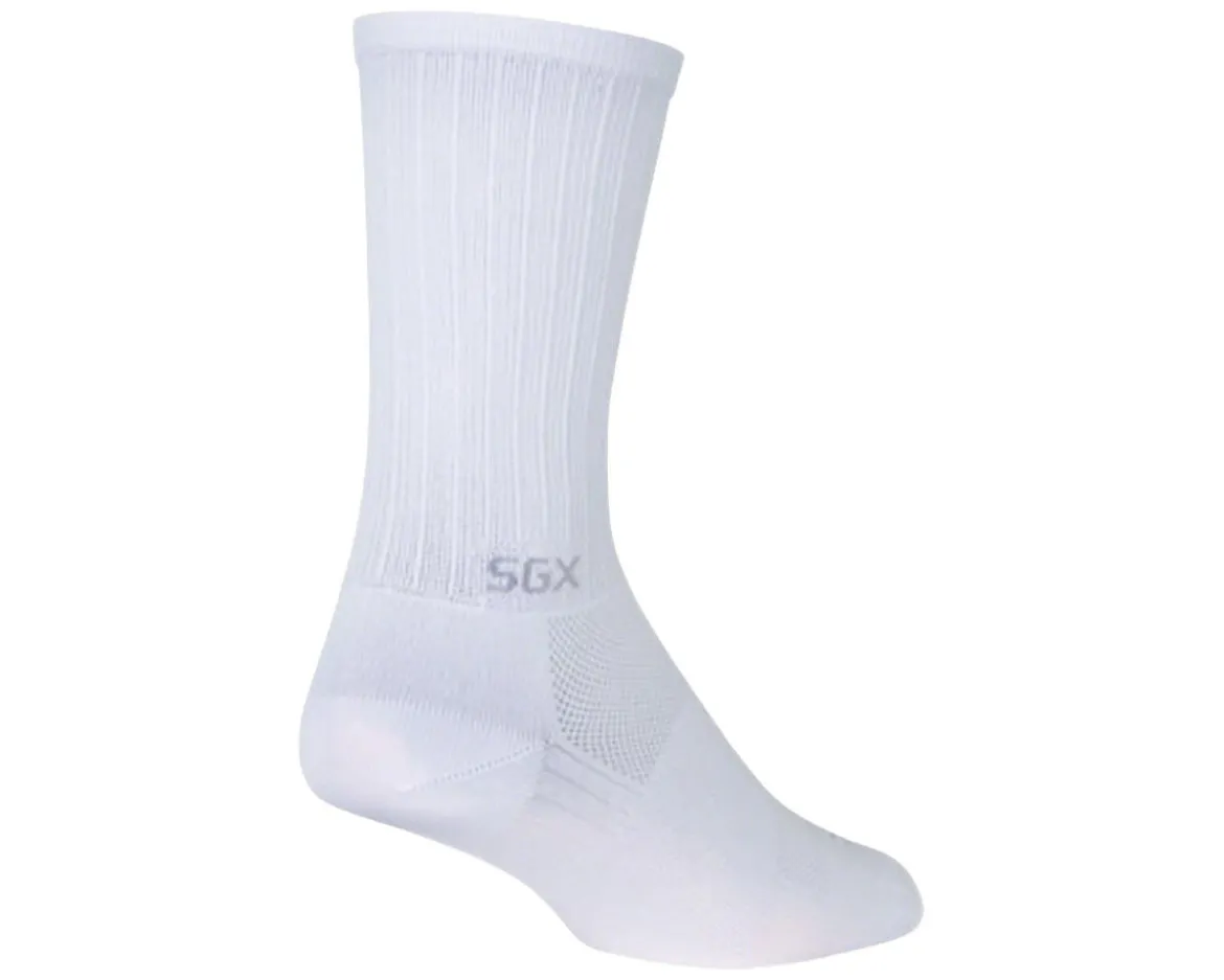 Sockguy 6" SGX Socks (White) (S/M)