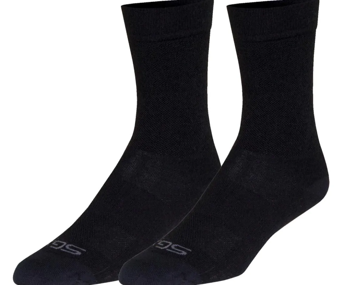 Sockguy 6" SGX Wool Socks (Black) (L/XL)