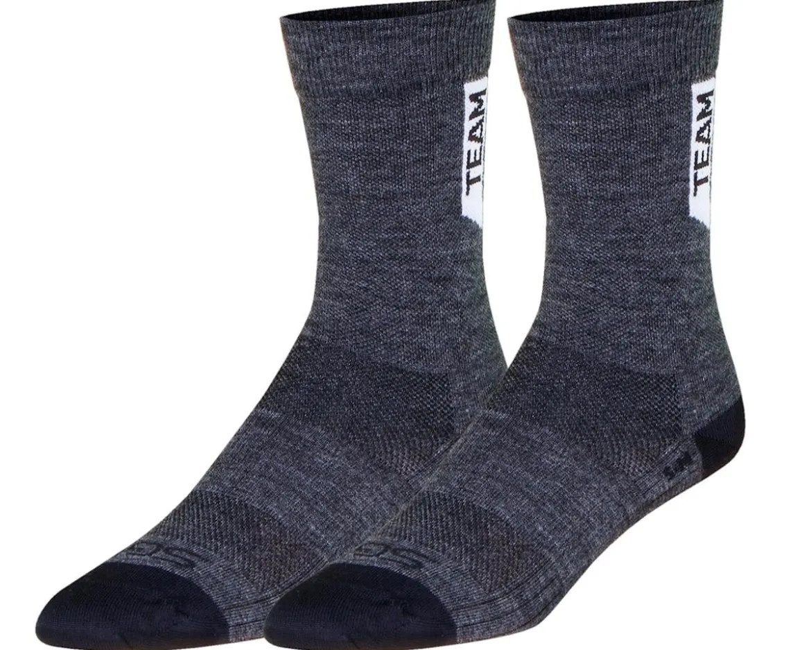 Sockguy 6" SGX Wool Socks (Charcoal) (S/M)