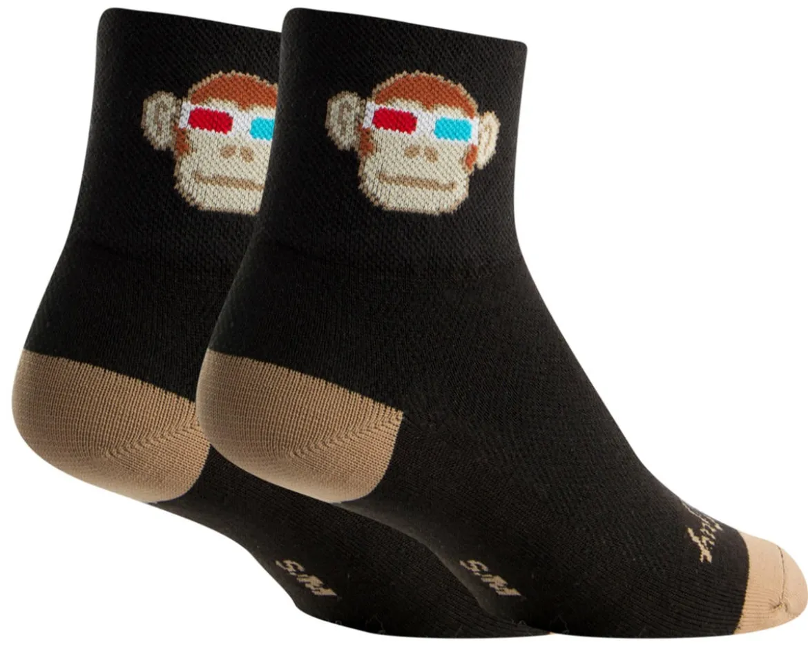Sockguy 3" Socks (Monkey See 3D) (L/XL)