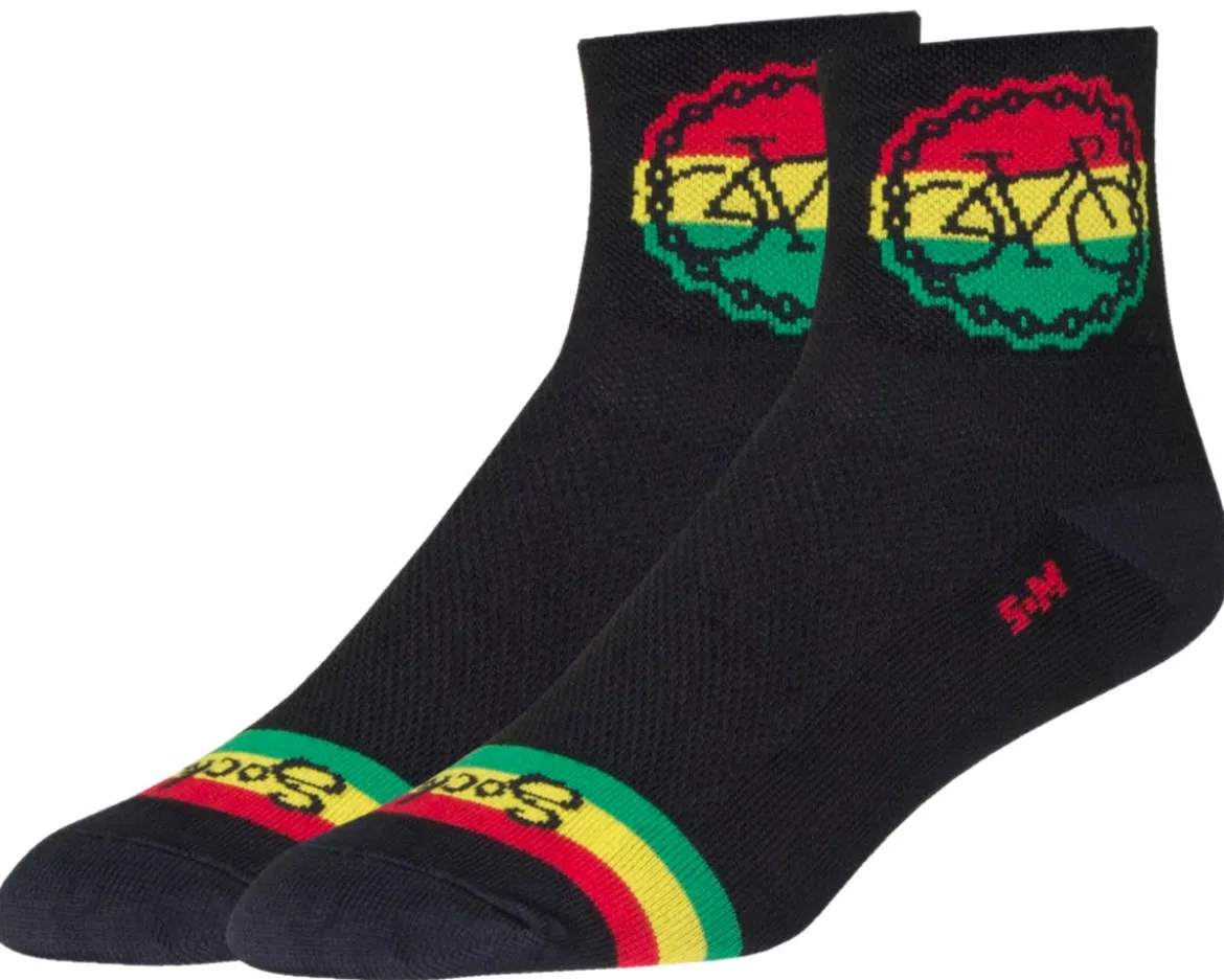 Sockguy 3" Socks (Rasta Ride) (S/M)