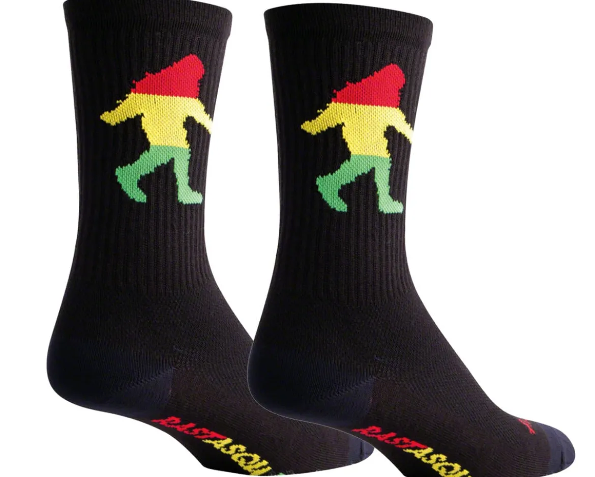 Sockguy 6" Socks (Rasta Squatch) (L/XL)