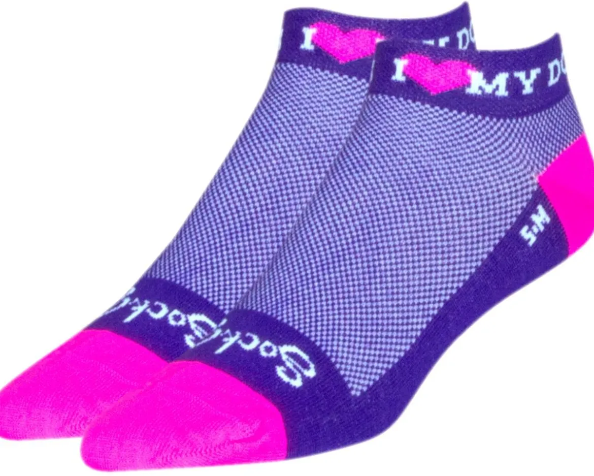 Sockguy Women's 1" Socks (I Heart My Dog) (S/M)