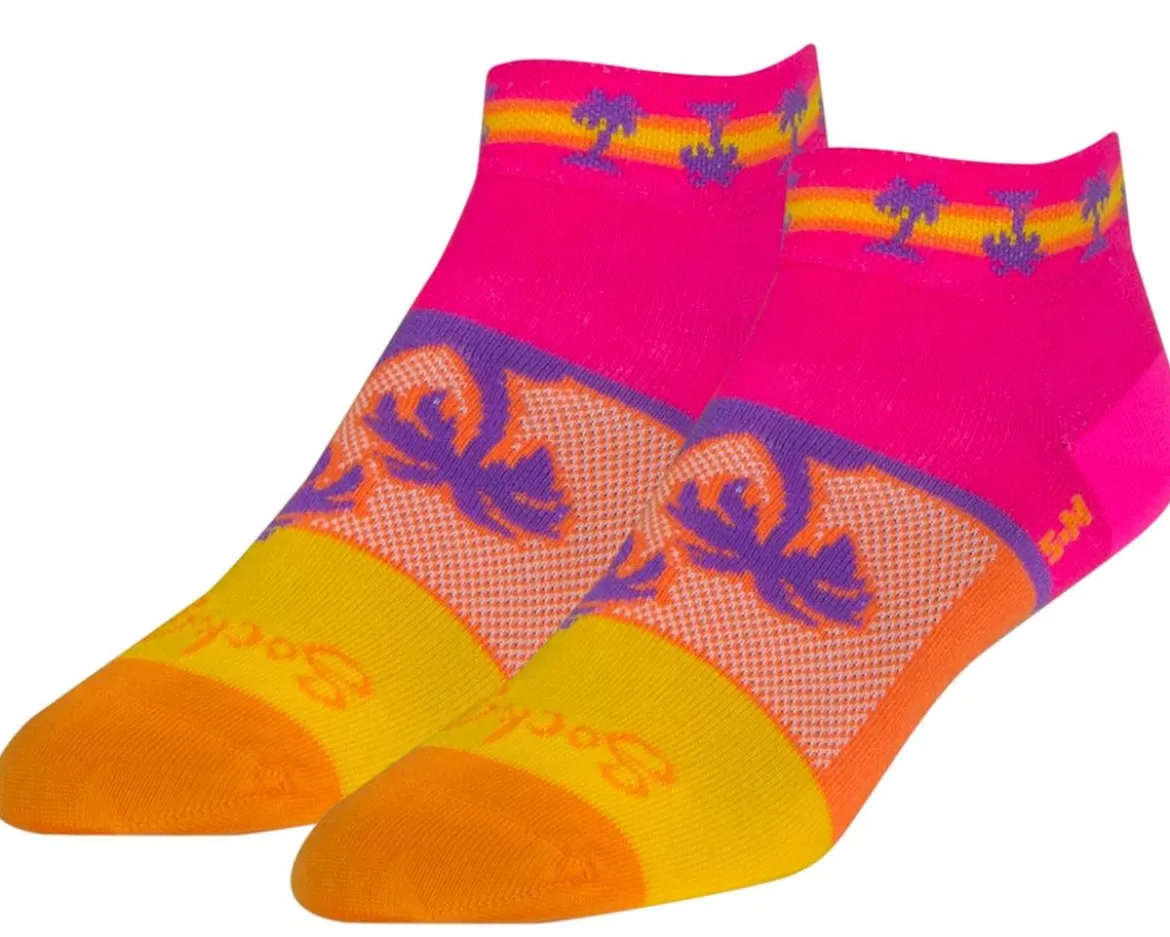 Sockguy Women's 1" Socks (Tropical) (S/M)