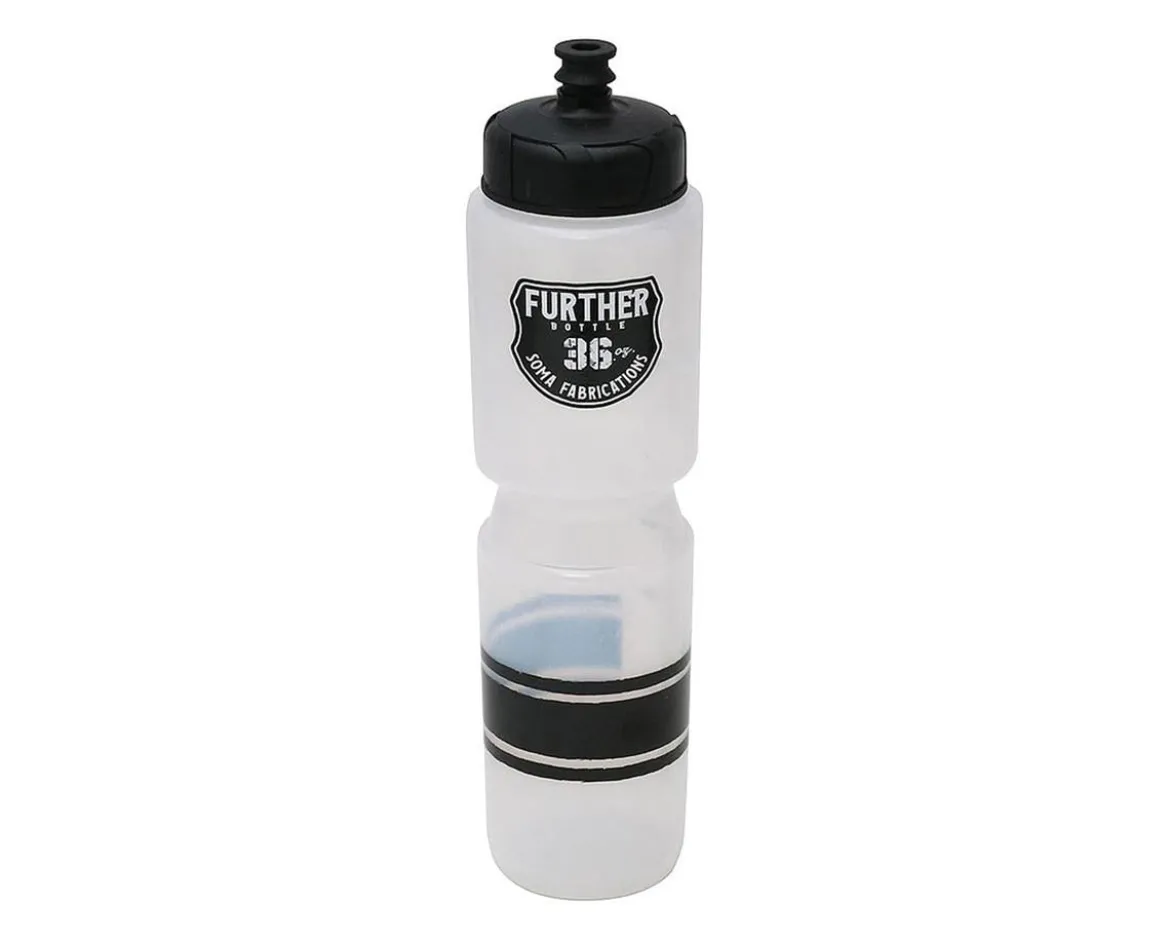Soma Further Extra Large Cycling Water Bottle (Clear/Black) (Pull-Open) (36oz)