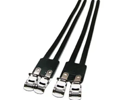 Soma Classic Leather Toe Straps (Black)