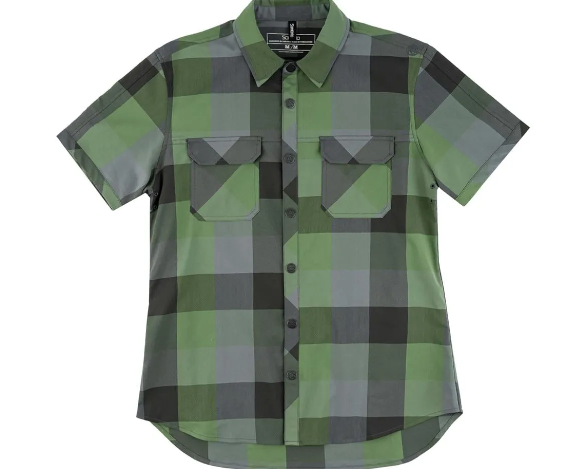 Sombrio Men's Wrench Riding Shirt (Clover Green Plaid) (S)