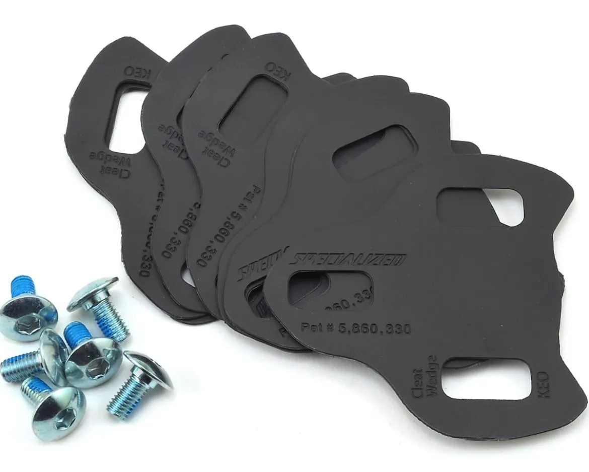 Specialized Body Geometry Cleat Wedges (Black) (1°) (8 Pack) (Look Keo)
