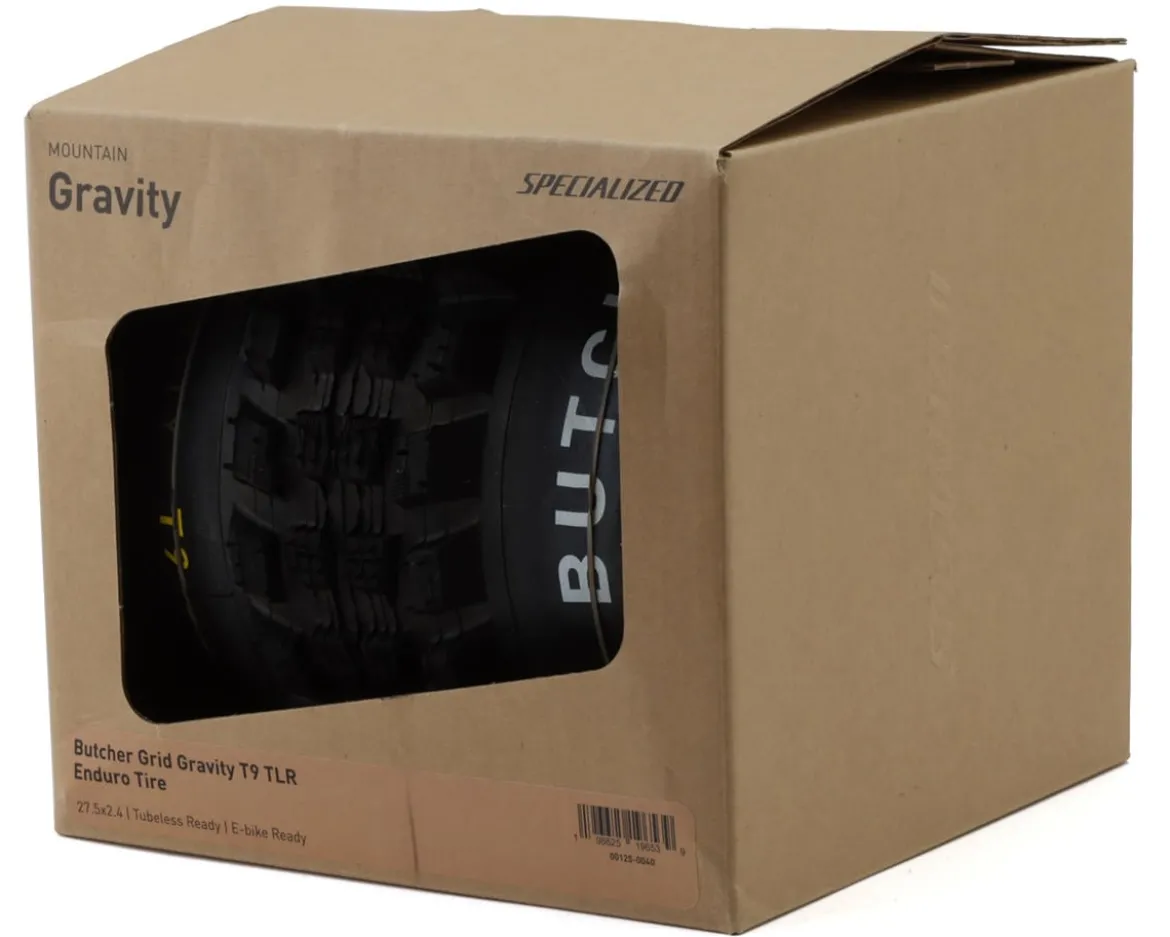 Specialized Butcher Grid Gravity T9 TLR Enduro Mountain Tire (Black) (27.5") (2.4") (T9/Grid Gravity)