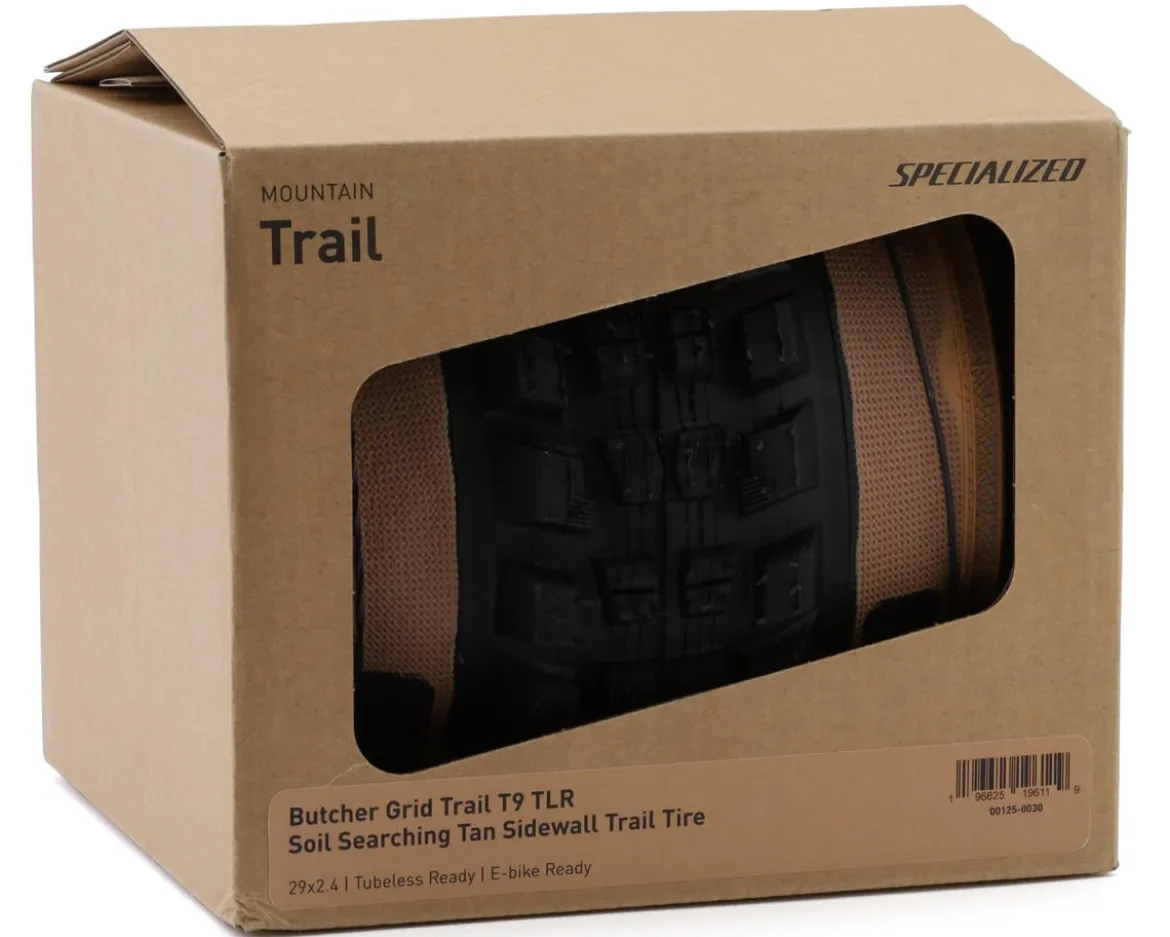Specialized Butcher Grid Trail T9 TLR Soil Searching Trail MTB Tire (Tan Wall) (29") (2.4") (T9/Grid Trail)