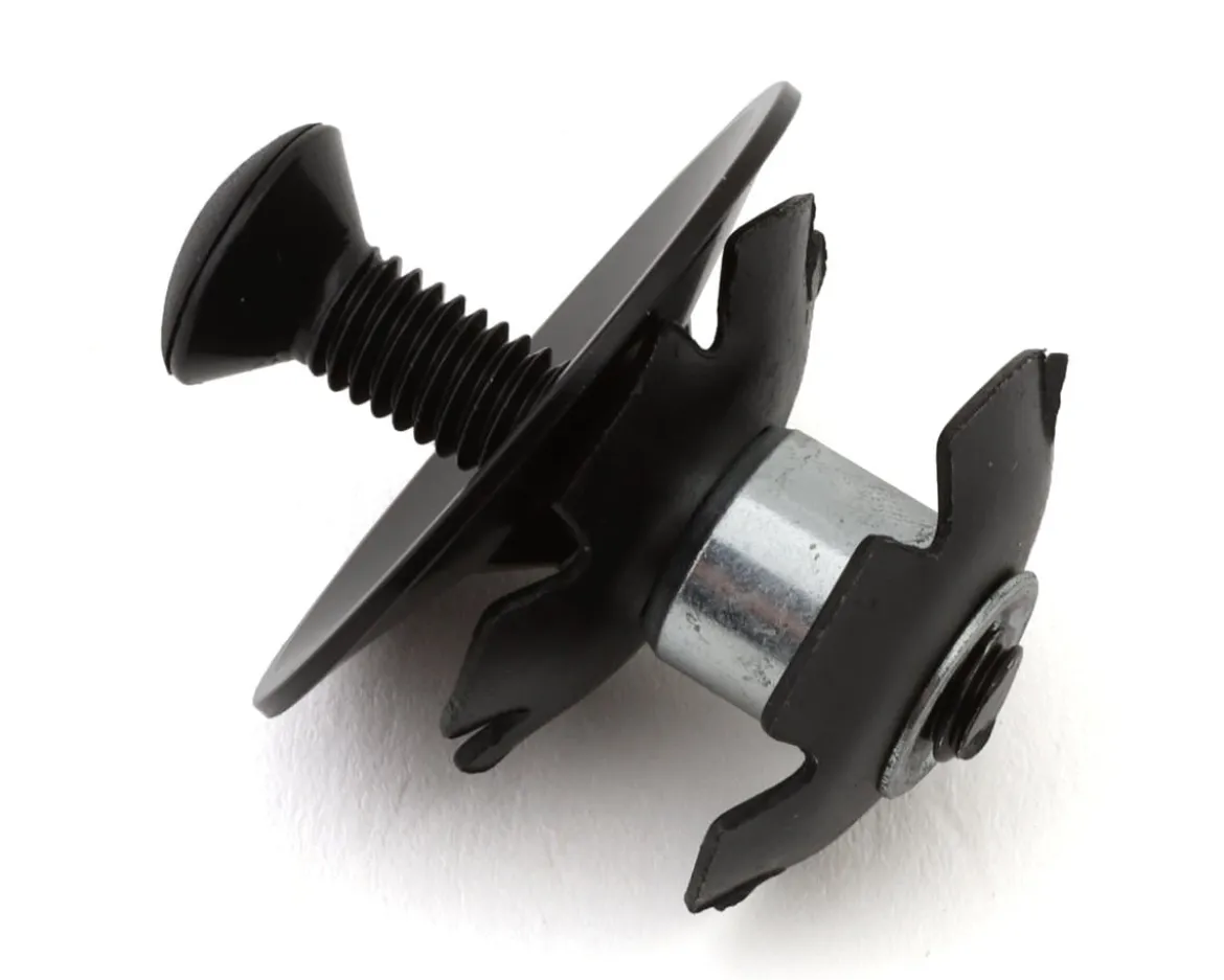 Specialized Concave Alloy Top Cap w/ Star Nut Assembly (Black) (For Alloy Steerers) (1-1/8")