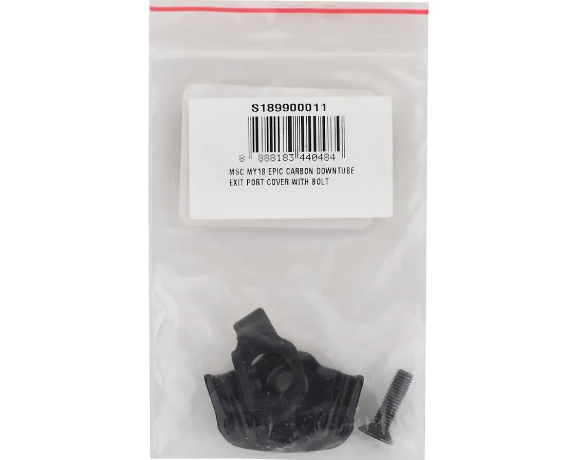 Specialized Epic Carbon Downtube Exit Port Cover (Black) (w/ Bolt)