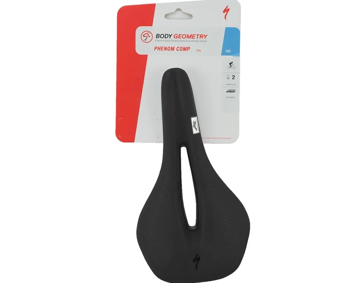 Specialized Phenom Comp Saddle (Black) (Chromoly Rails) (143mm)
