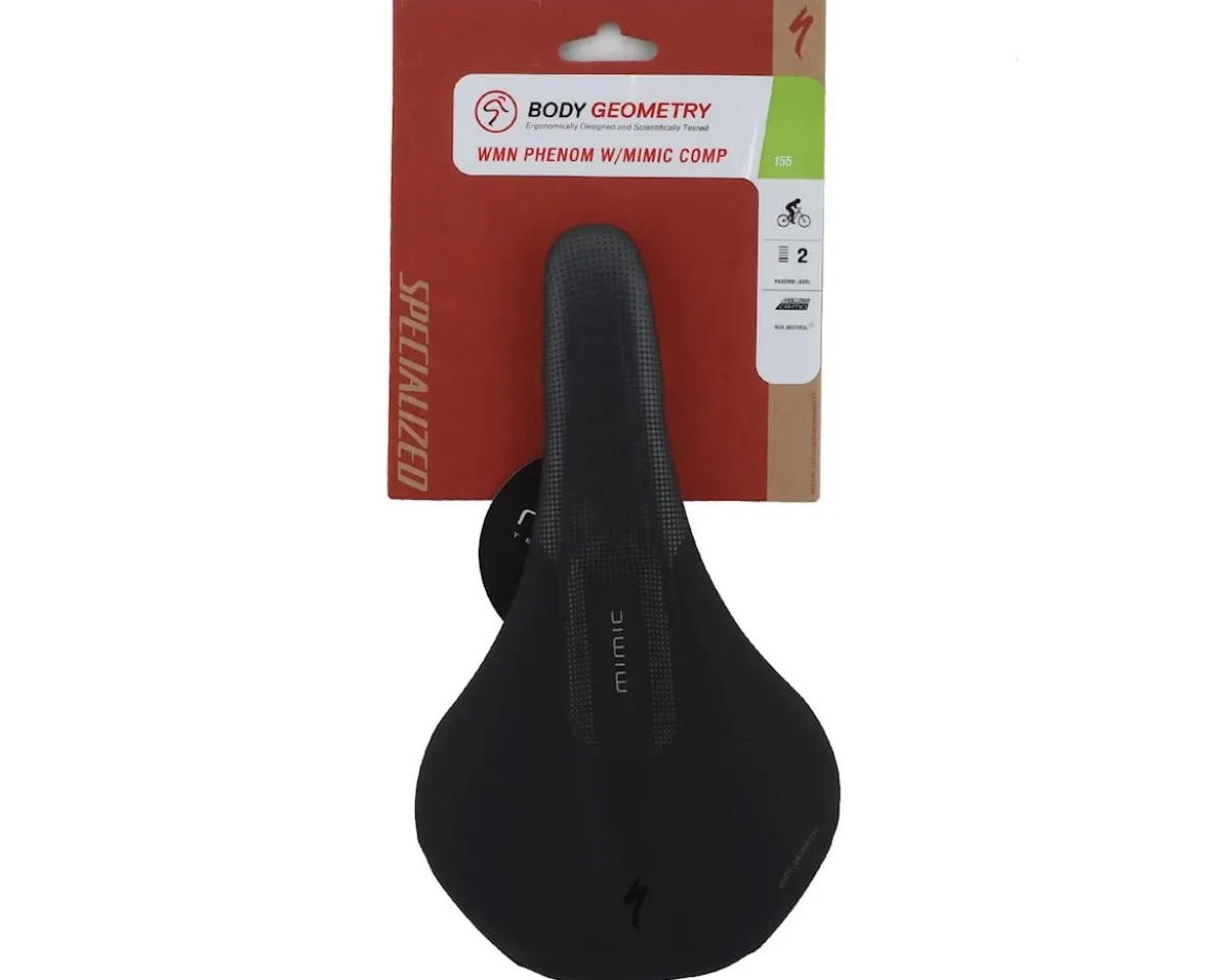 Specialized Phenom Comp Saddle (Black) (Chromoly Rails) (155mm) (w/ Mimic)