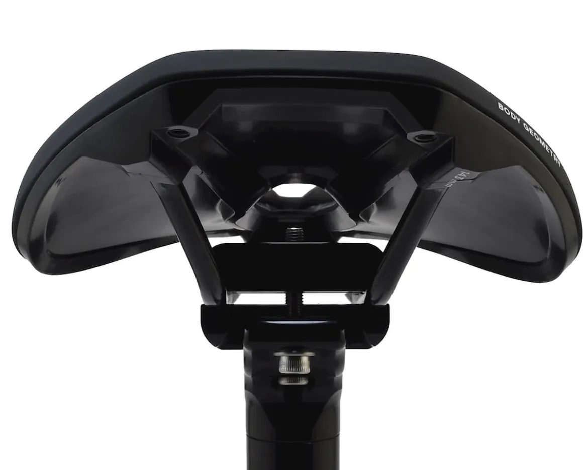 Specialized Power Comp Saddle (Black) (Chromoly Rails) (143mm)