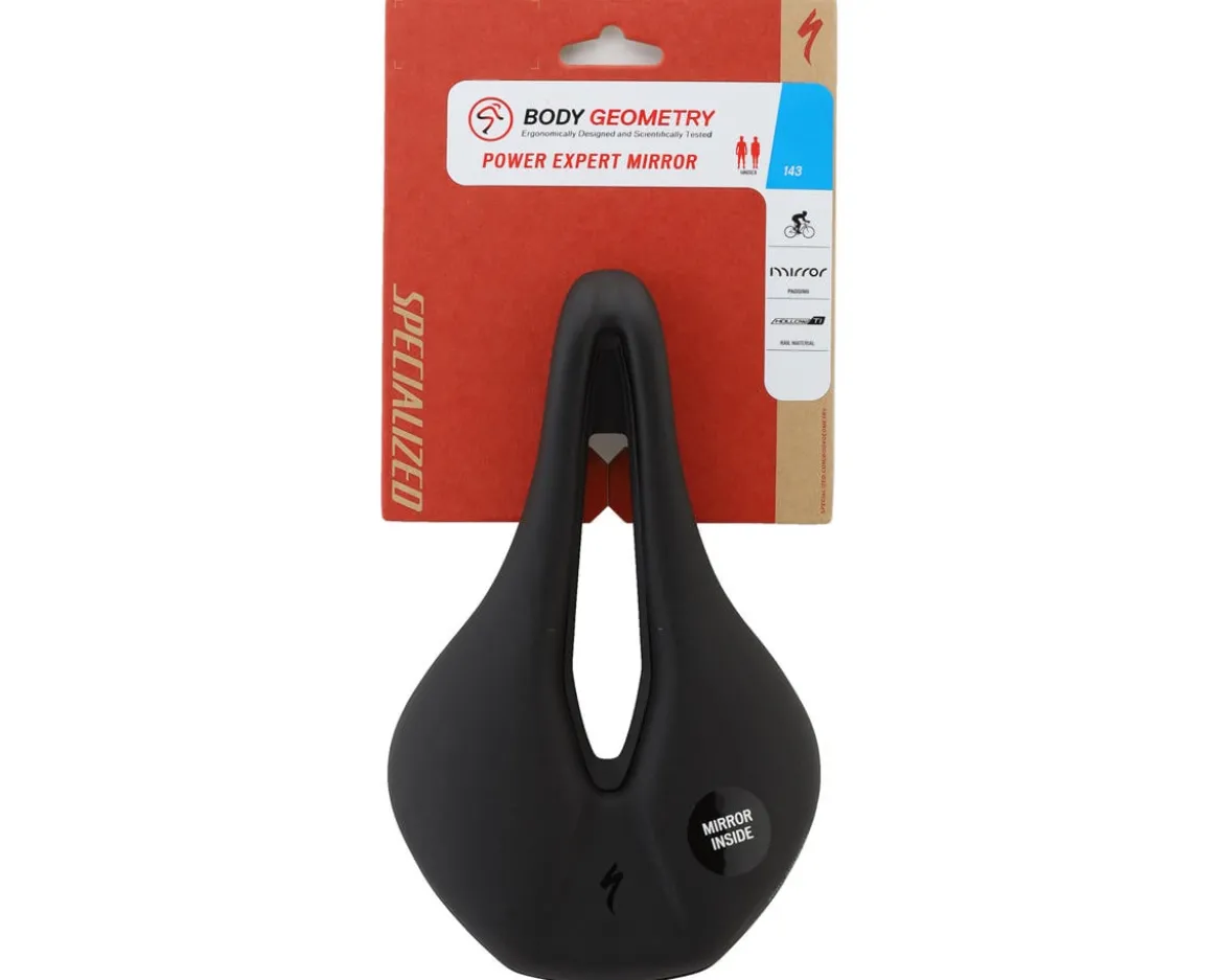 Specialized Power Expert w/ Mirror Saddle (Black) (Titanium Rails) (3D-Printed) (143mm)
