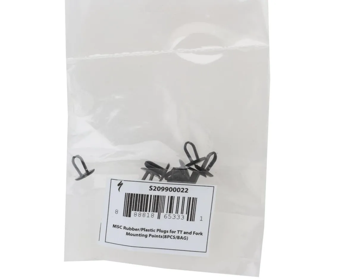 Specialized Press Fit Rubber Frame Plugs (Black) (8-Pack)