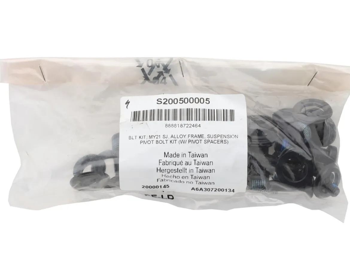 Specialized Stumpjumper Suspension Bolt Kit (Black) (For 2021+ Alloy Models) (w/Pivot Spacers)