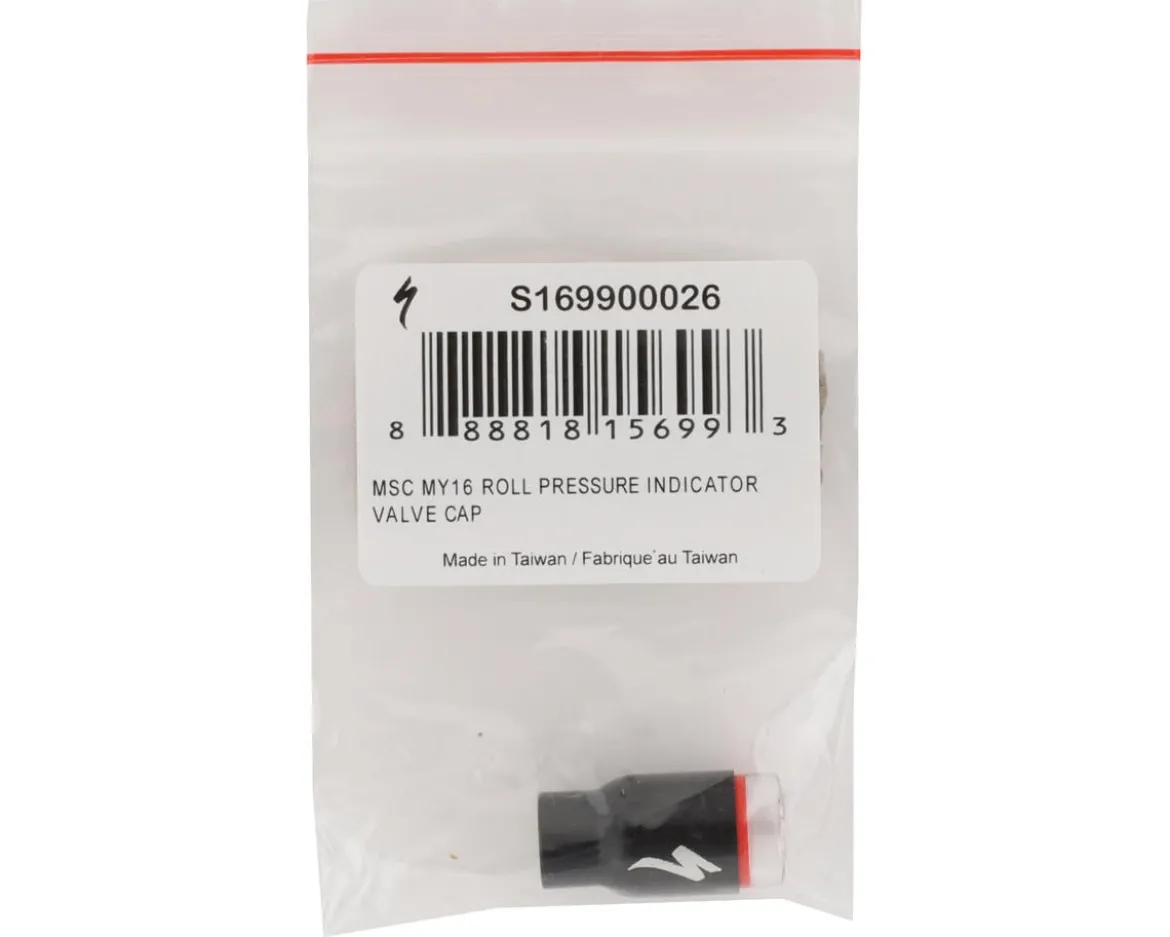 Specialized Tire Inflation Pressure Indicator Valve Cap (Black) (Single) (For the Roll)