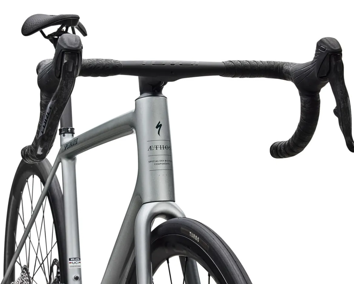 Specialized Aethos 2 Pro (Gloss Shadow Silver/Emerald Metallic) (56cm) (SRAM AXS)