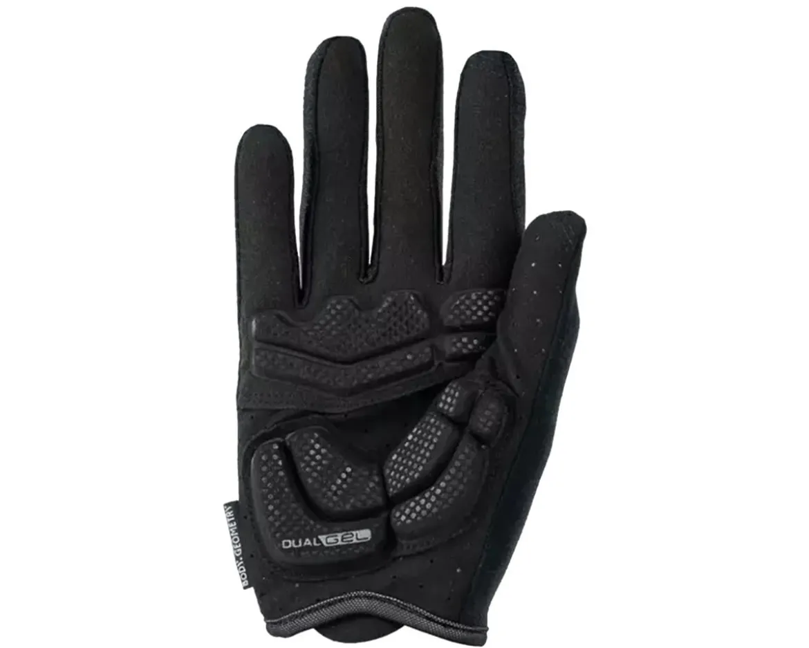 Specialized Body Geometry Dual-Gel Long Finger Gloves (Black) (M)