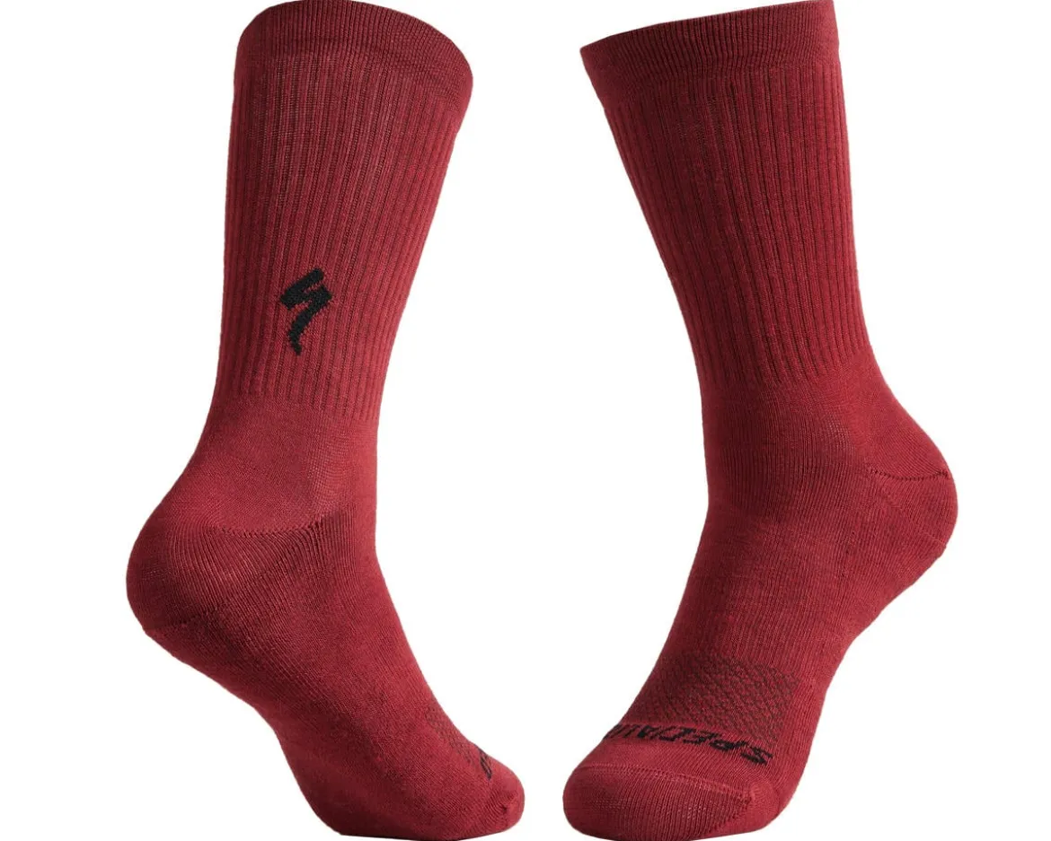 Specialized Cotton Tall Socks (Maroon) (XL)