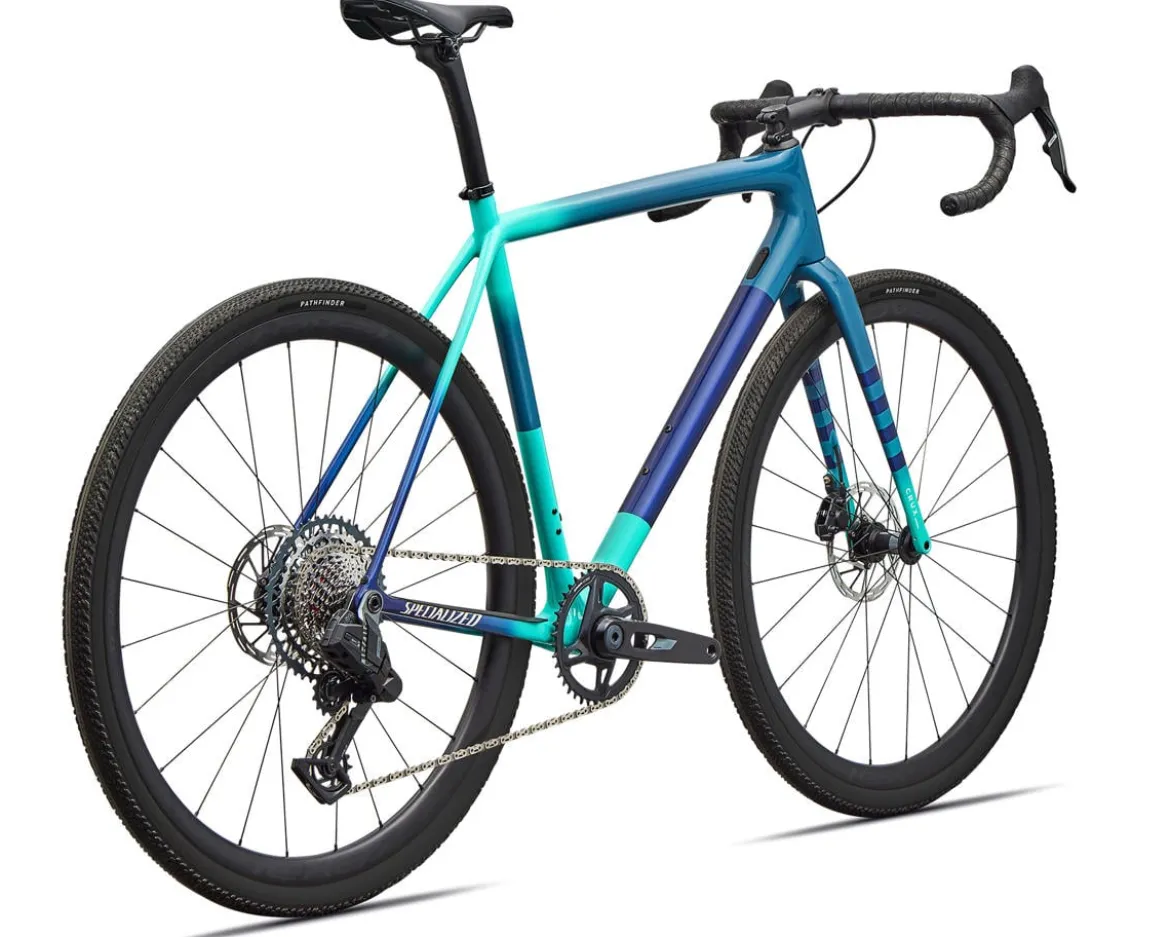 Specialized Crux Expert Gravel Bike (Grey Blue/White/Majesty Blue) (61cm) (SRAM Rival XPLR AXS)