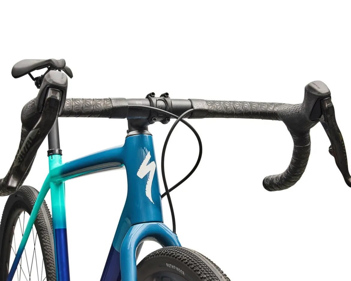 Specialized Crux Expert Gravel Bike (Grey Blue/White/Majesty Blue) (61cm) (SRAM Rival XPLR AXS)
